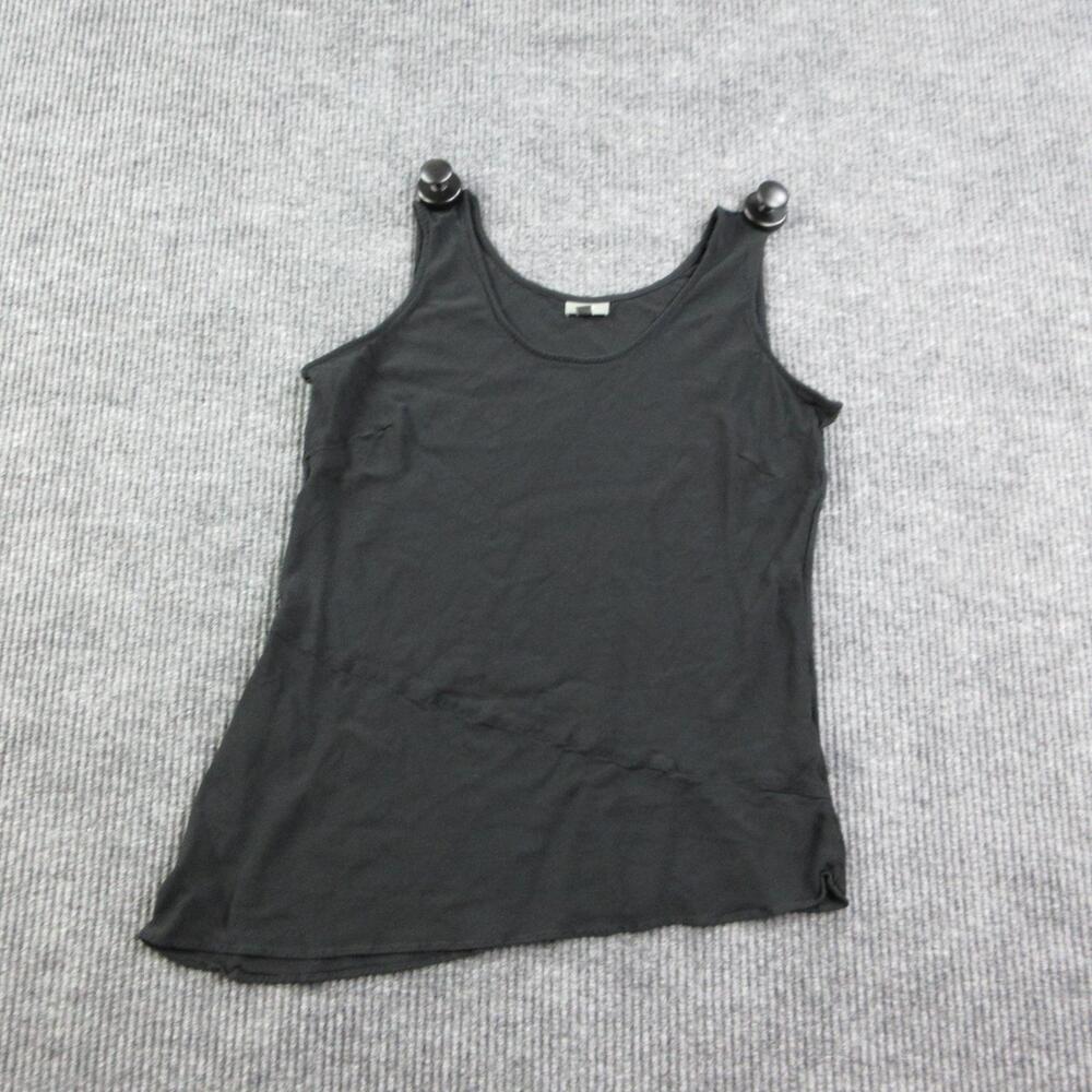 J. Jill Tank Womens M Black Scoop Neck Slim Rayon Basic Casual Pullover